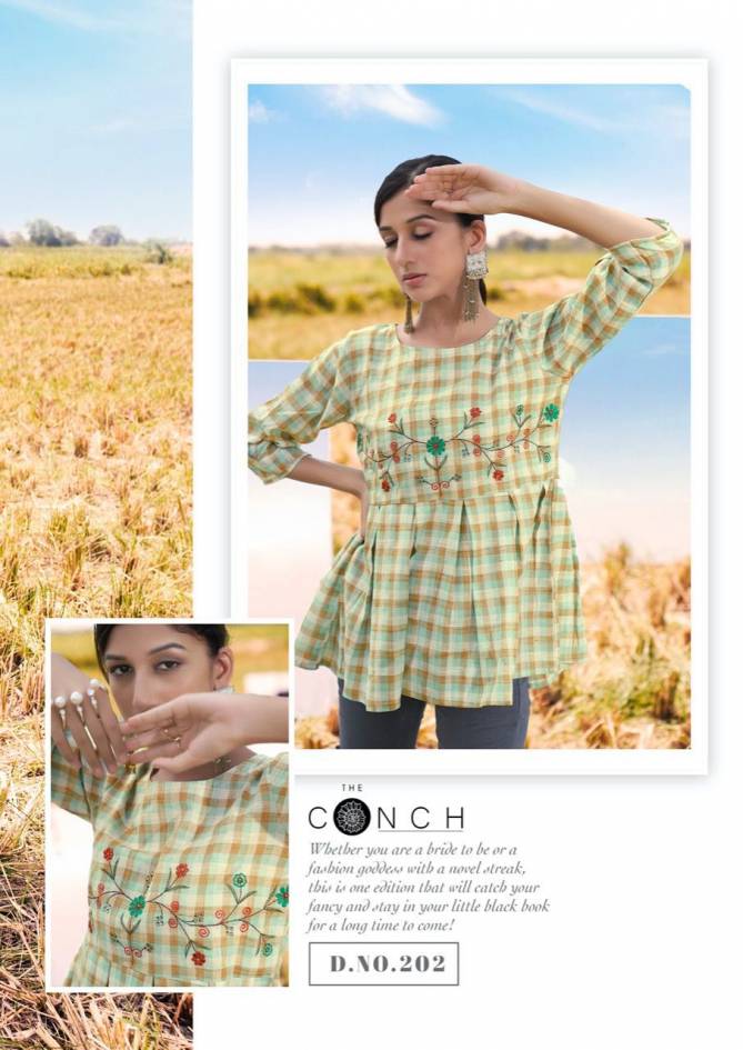 The Conch Coaster 2 Weaving Check And Stripes Wholesale Top Collection